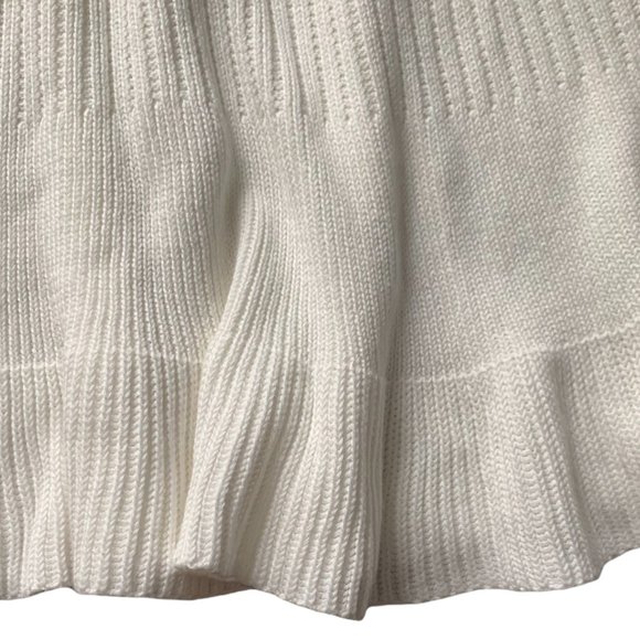 Free People Solid Gold Ribbed Cream Cable Sweater Skirt Small - Picture 6 of 8